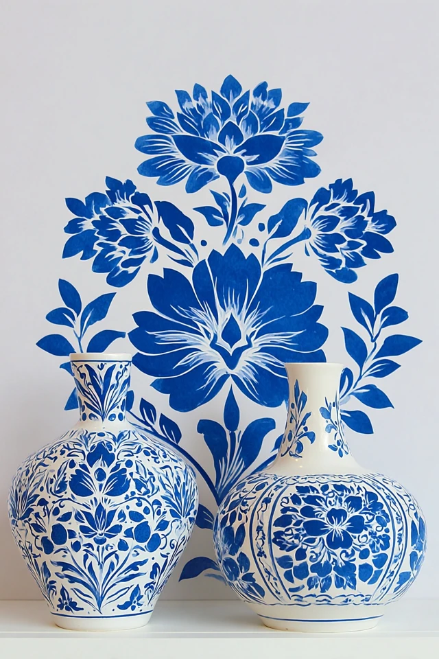 Azure Floral Silhouette - Image 3
