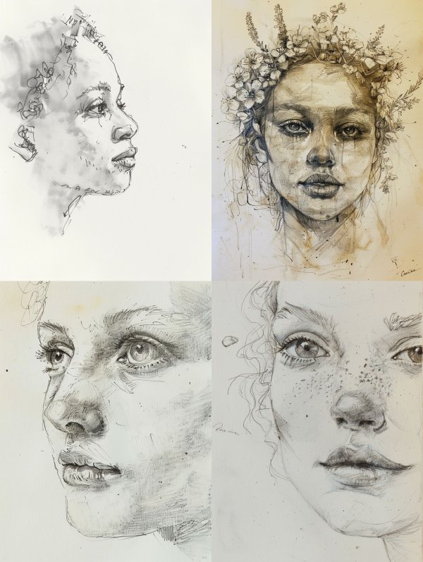 Whispers of the Soul: Pencil Portraits