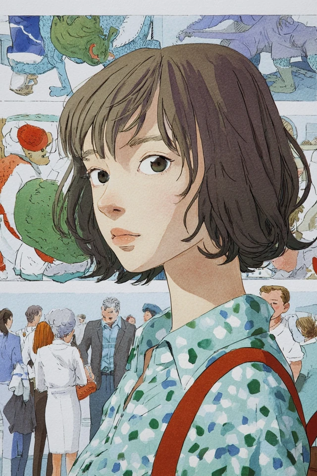 Watercolor Museum Muse - Image 1