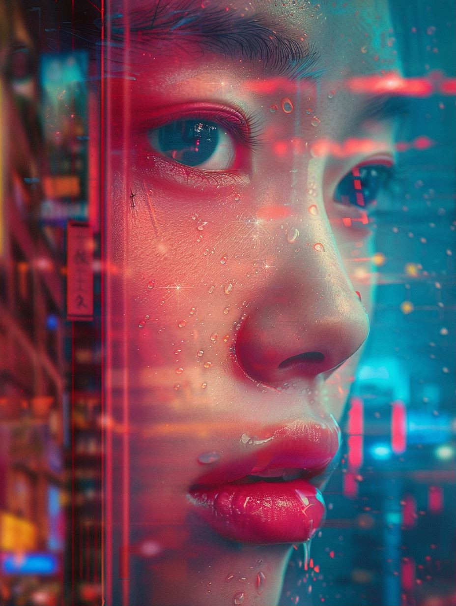 Neon Cyberpunk Digital Portraits