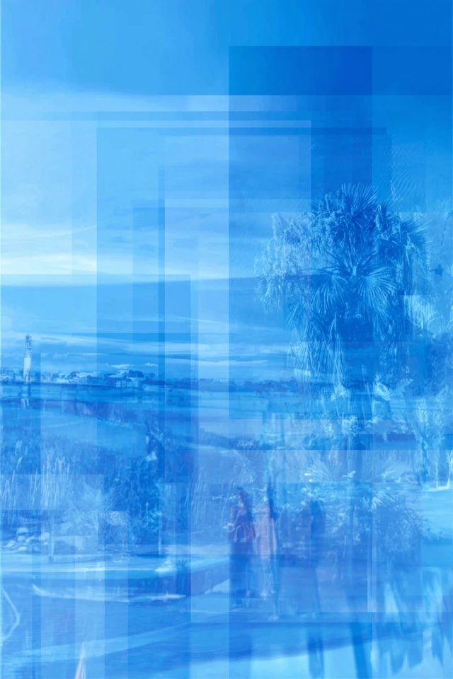 Azure Dreams: A Blue Collage - Image 2