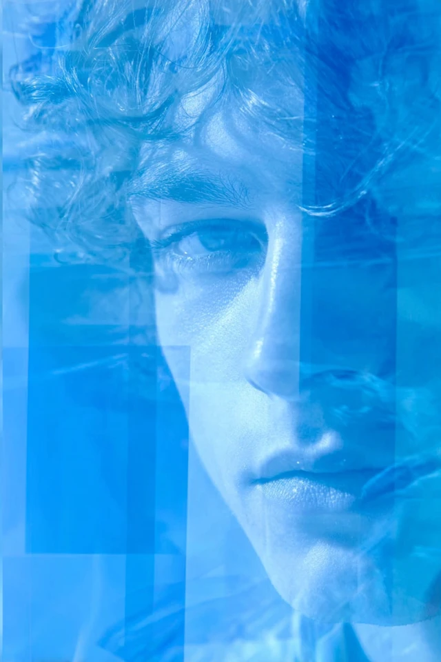 Azure Dreams: A Blue Collage - Image 1