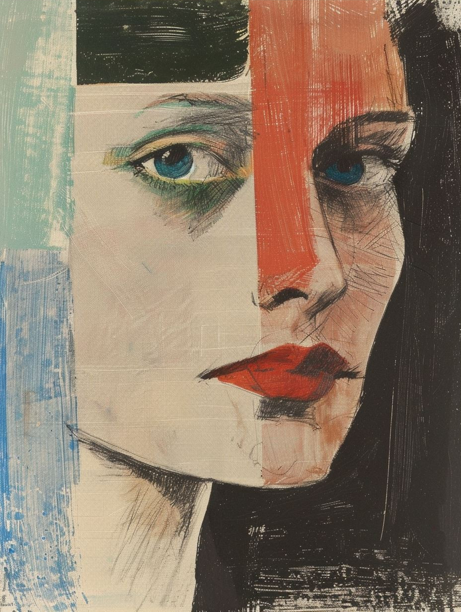 Fragmented Gazes in Geometric Harmony - Image 3