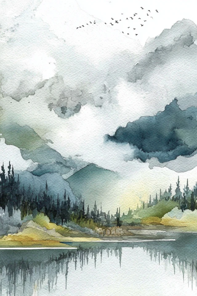 Ethereal Watercolor Gaze - Image 2