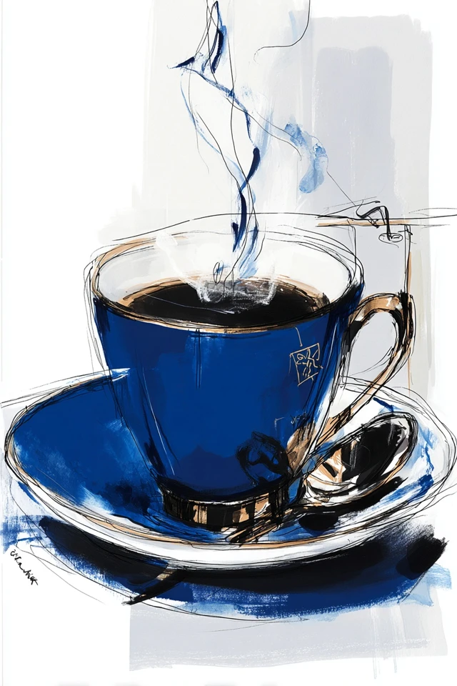 Azure Elegance: A Blue-Toned Art Collection - Image 4