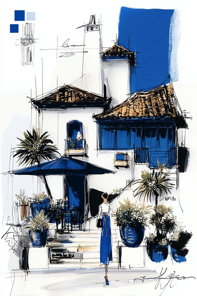 Azure Elegance: A Blue-Toned Art Collection - Image 6