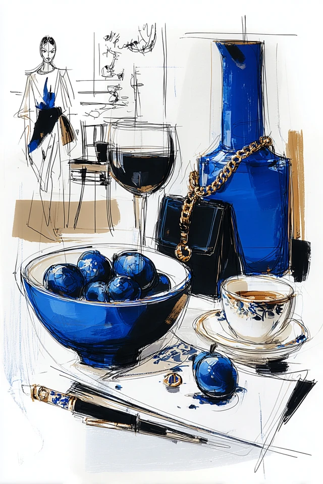 Azure Elegance: A Blue-Toned Art Collection - Image 3