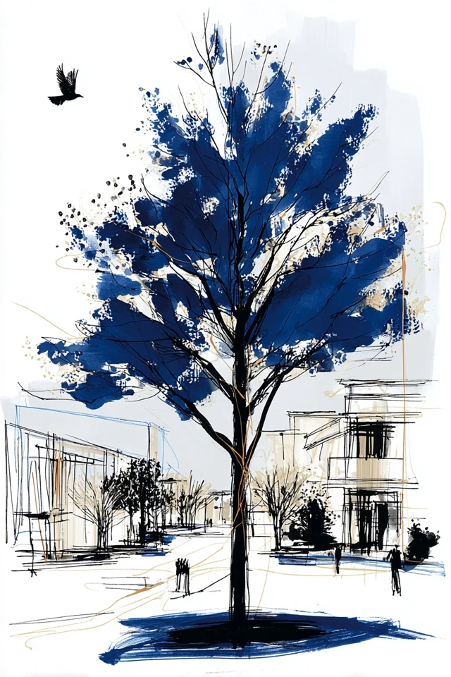 Azure Elegance: A Blue-Toned Art Collection - Image 5