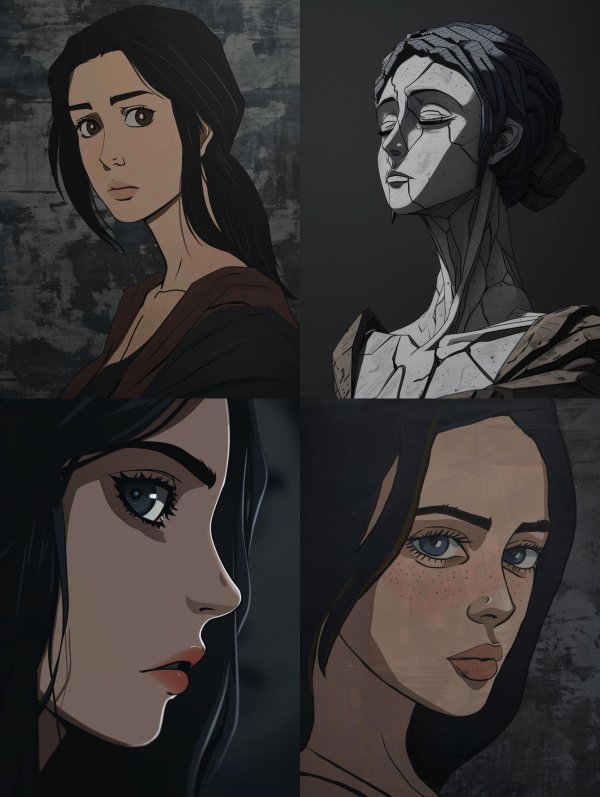 Melancholic Portraits in Shadow