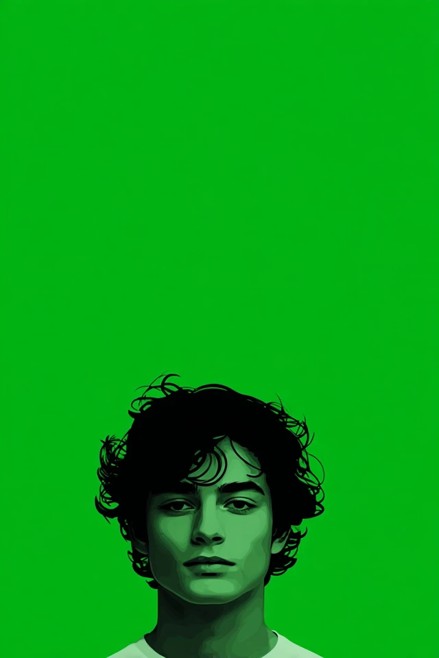 Emerald Neon Portrait - Image 1