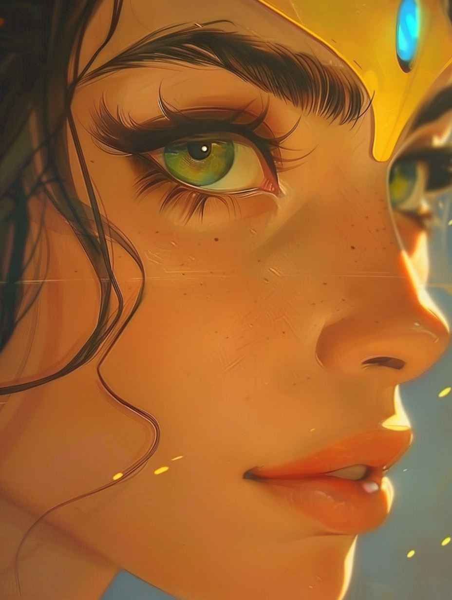 Golden Radiance: A Study of Ethereal Beauty - Image 1