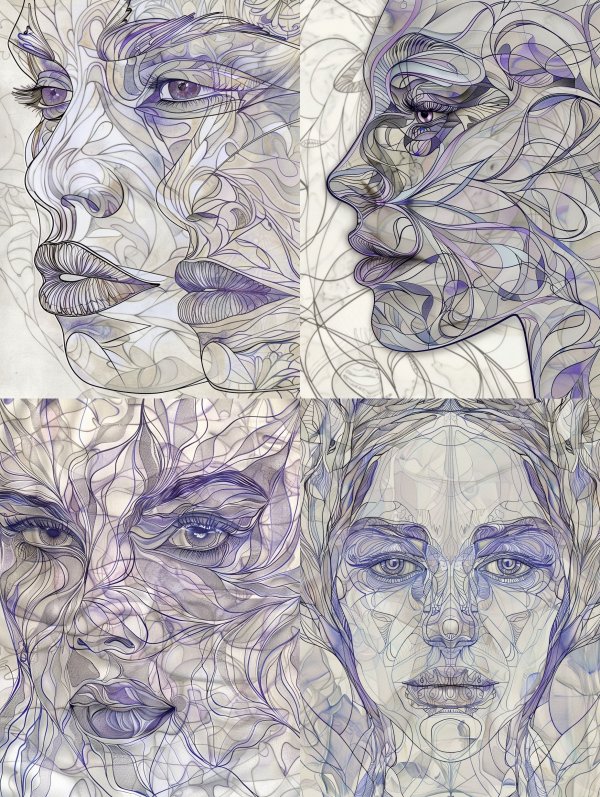 Ethereal Violet Contours