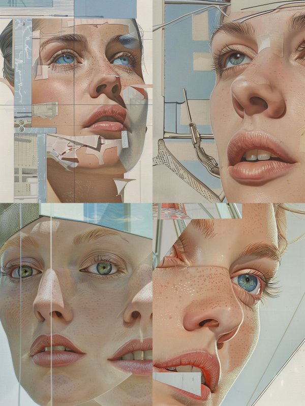 Fragmented Beauty: A Digital Collage