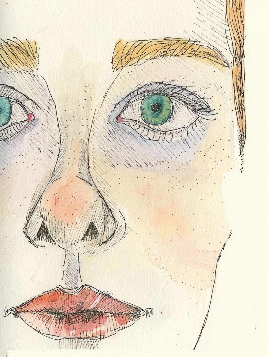 Ethereal Ink and Watercolor Portraits - Image 2