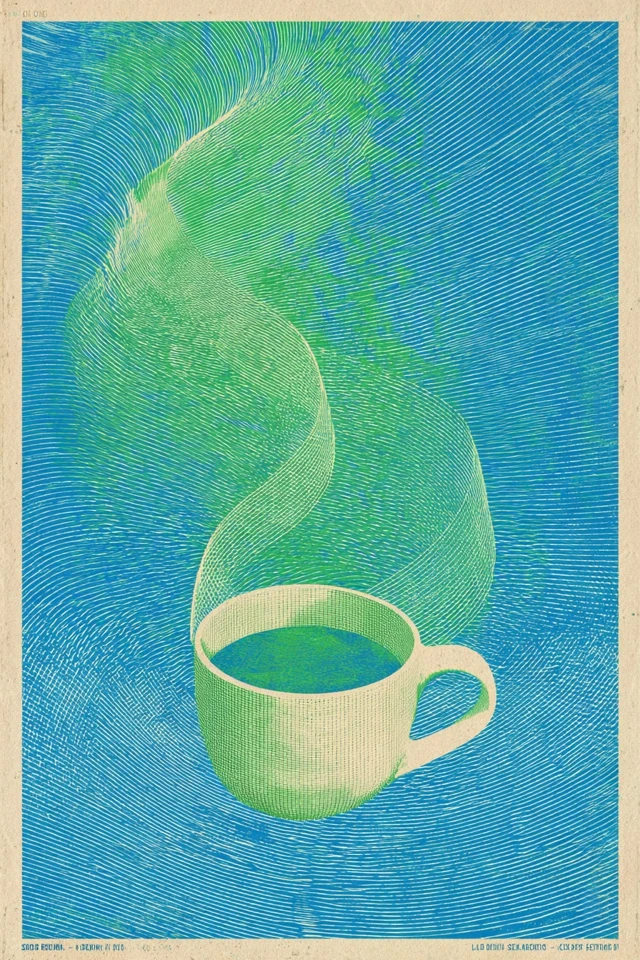 Cyan Neon Etching - Image 4