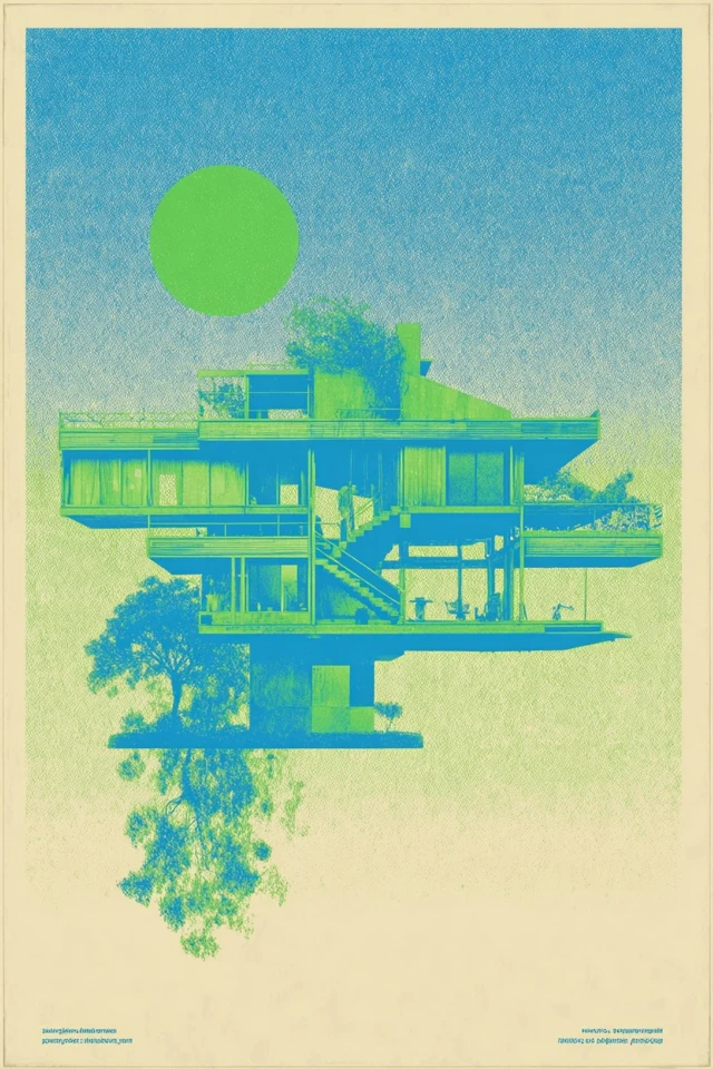 Cyan Neon Etching - Image 6