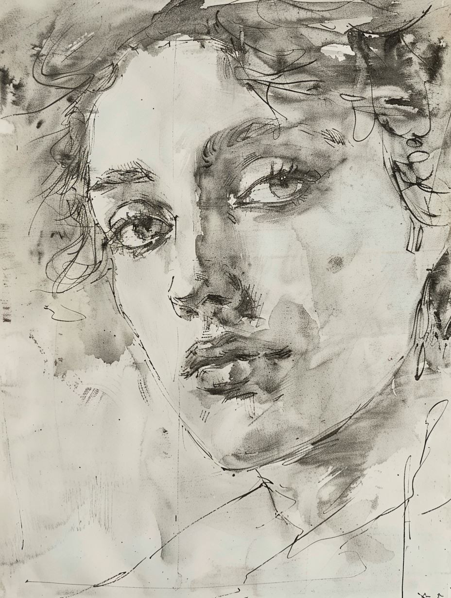 Whispers of Ink: Four Female Portraits - Image 1