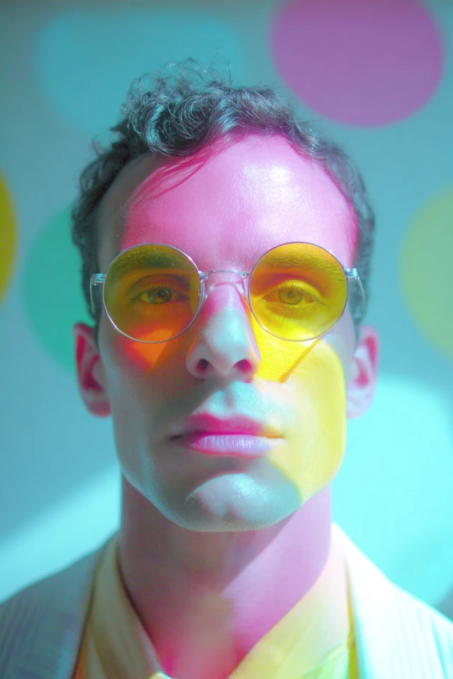 Neon Dreams: A Pastel Surrealist Collage - Image 1
