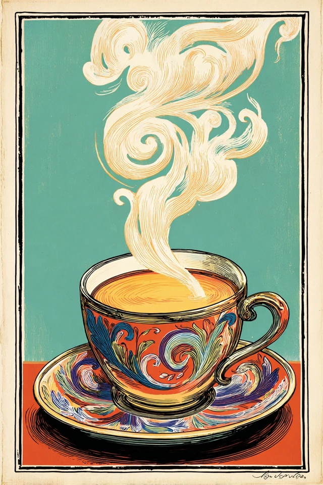 Art Nouveau Inspired Vintage Collage - Image 4