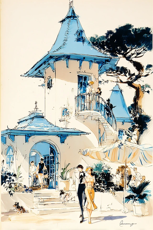 Azure Elegance Sketch - Image 6