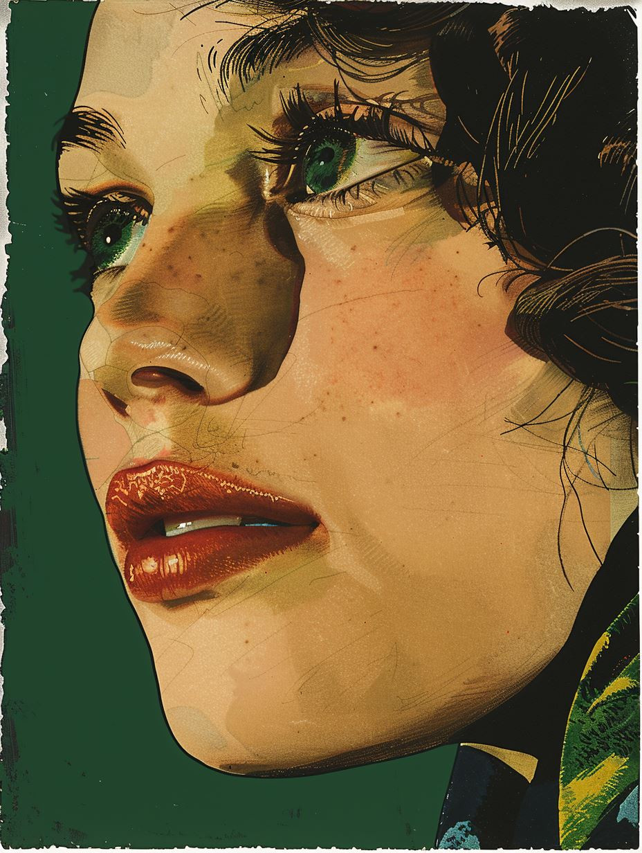 Vintage Pulp Portrait - Image 1