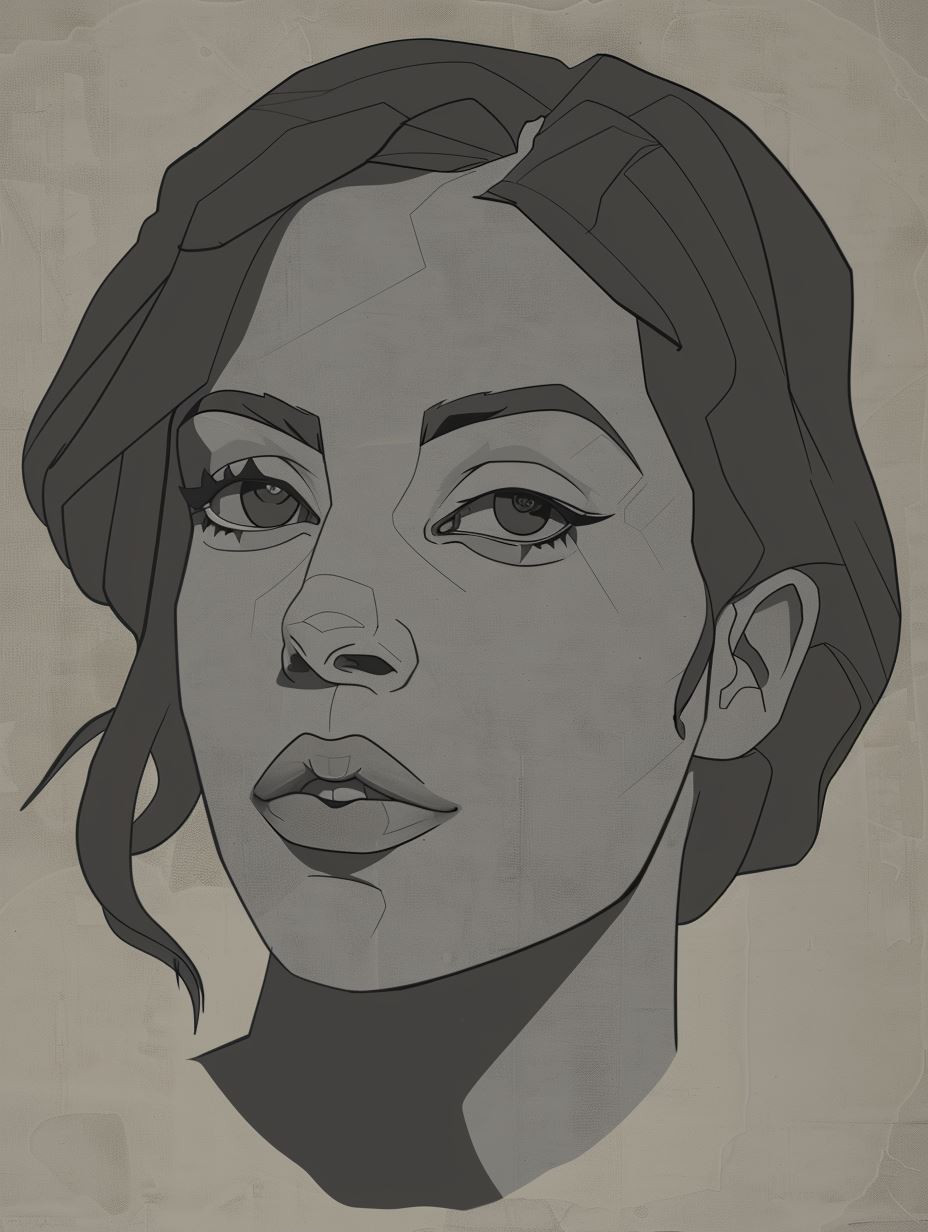 Monochrome Geometric Portrait Studies - Image 1