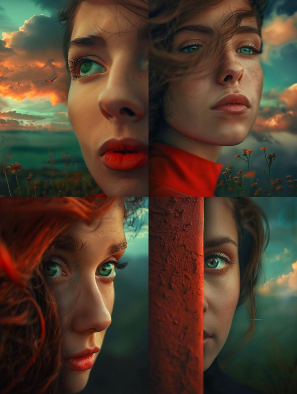 Ethereal Gaze at Golden Hour