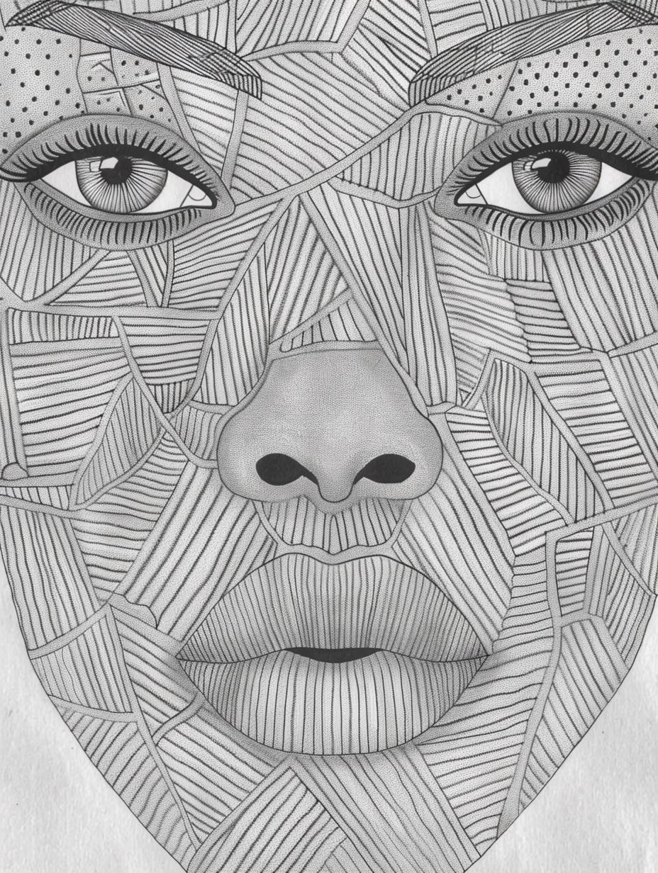 Mystic Ink Mandala Portrait - Image 3