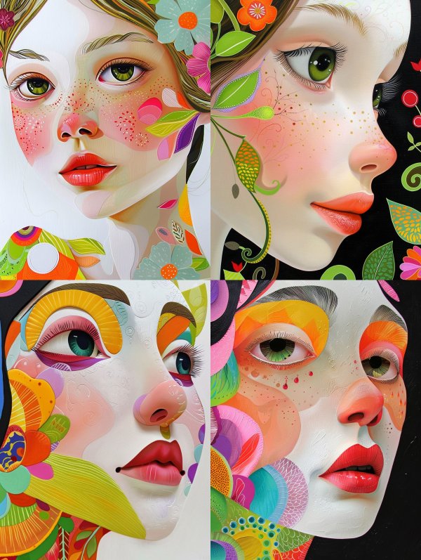 Floral Surrealism Portrait Study