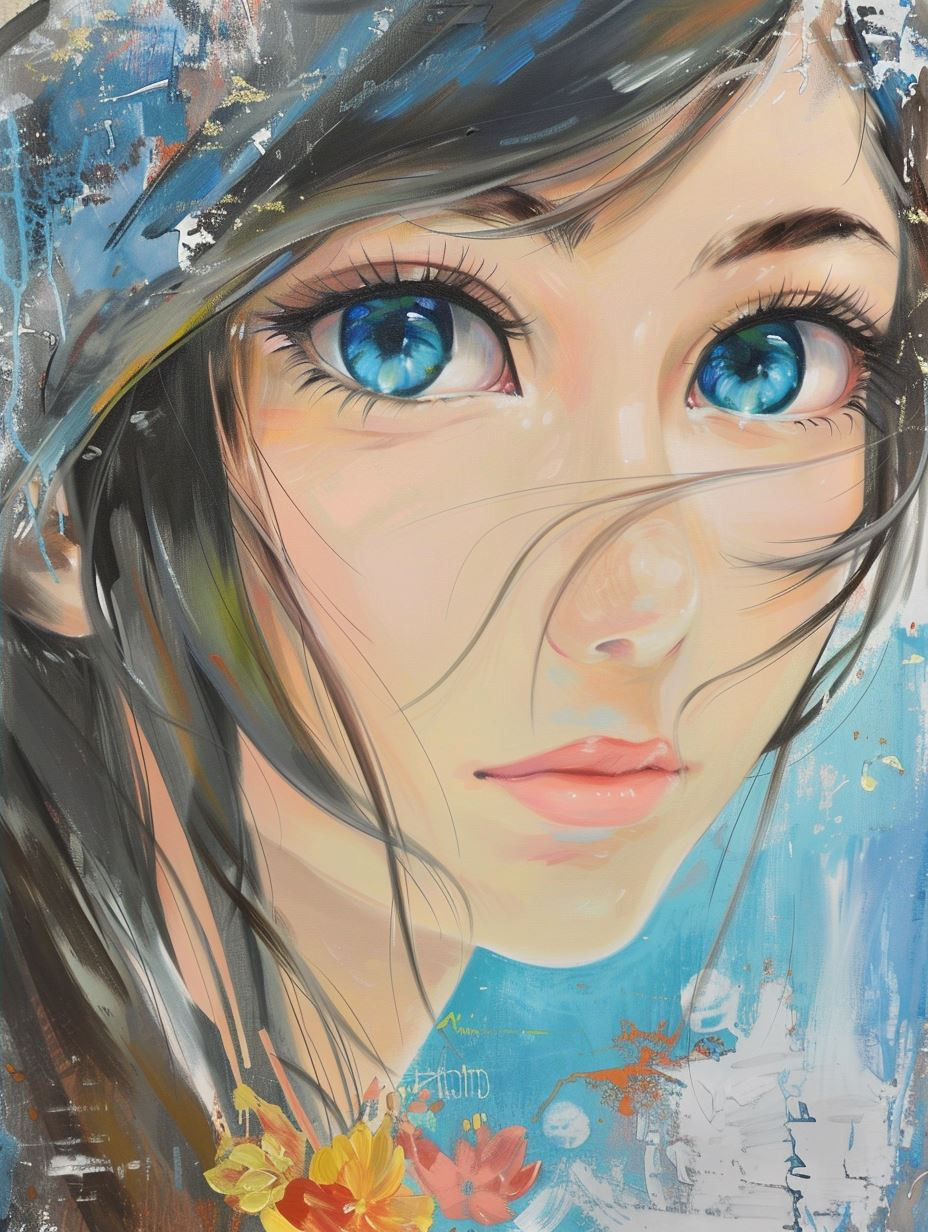 Ethereal Gazes: A Study in Anime Art - Image 2