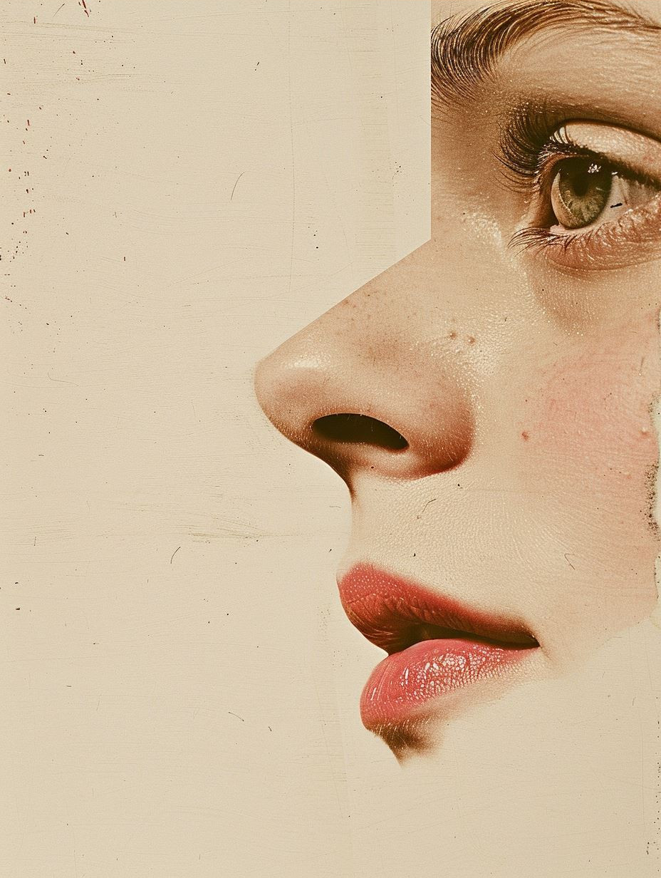 Fragmented Portraits in Crimson Hues - Image 4