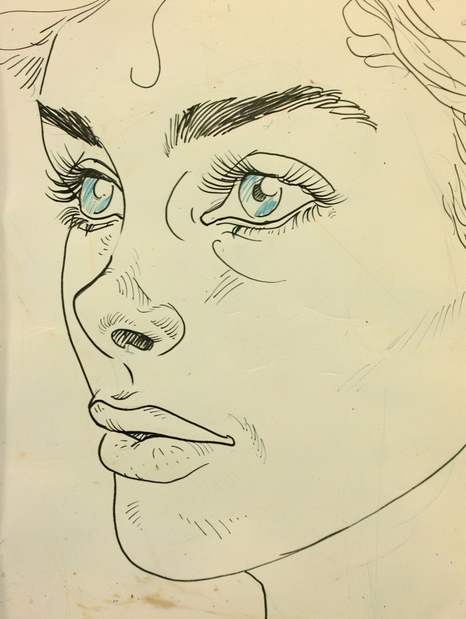 Vintage Ink Portrait Sketch - Image 4