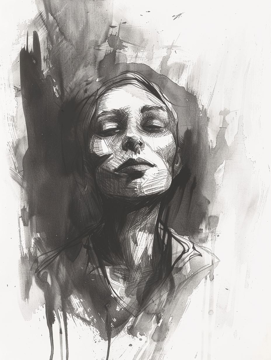 Moody Charcoal Portrait Study - Image 3
