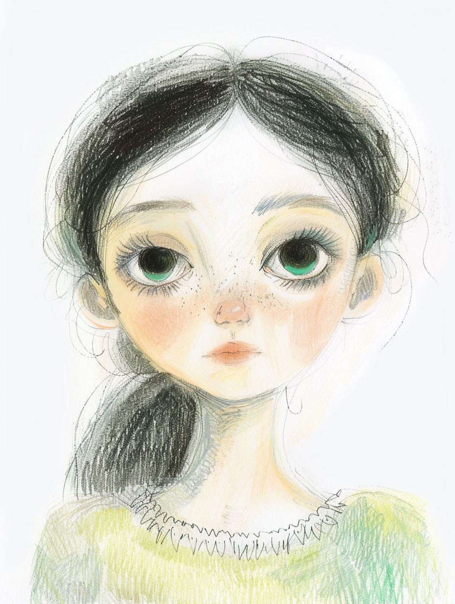 Whimsical Pastel Portrait Study