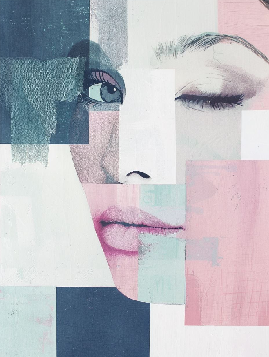 Fragmented Portraits in Pastel Hues - Image 4