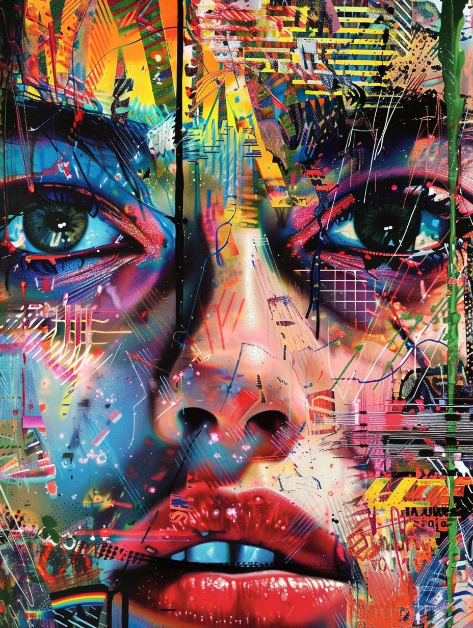 Fragmented Portraits of Neon Emotion - Image 1