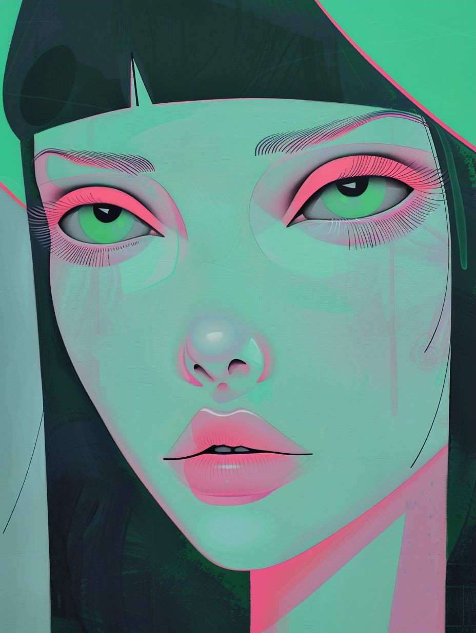 Neon Pastel Cyberpunk Portraits - Image 3