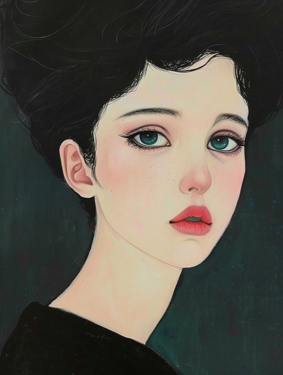 Melancholic Gazes in Oil - Image 1