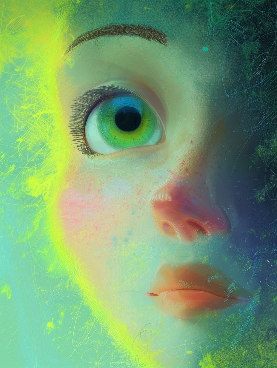 Ethereal Prism Neon Portrait - Image 2