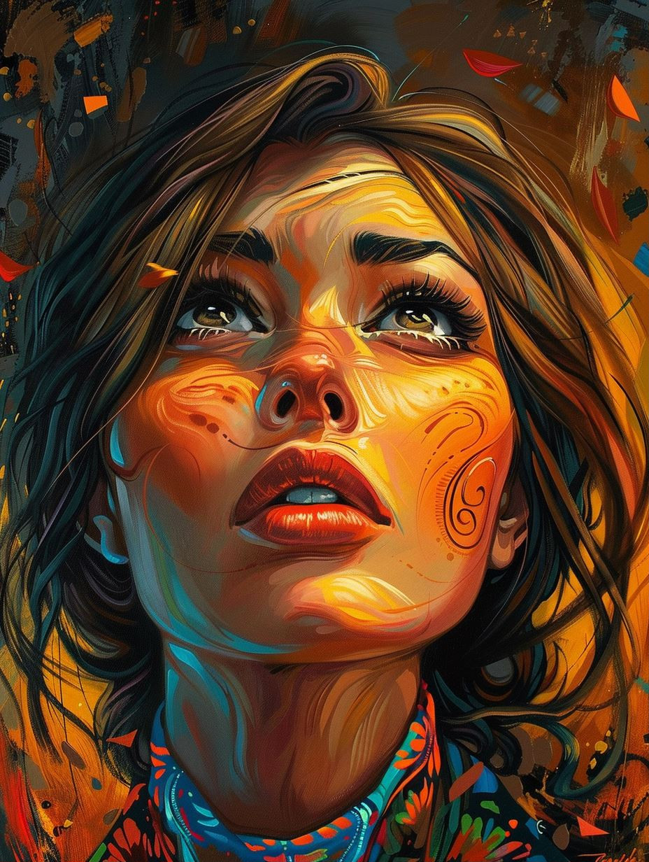 Vibrant Ethereal Portrait of Wonder - Image 1