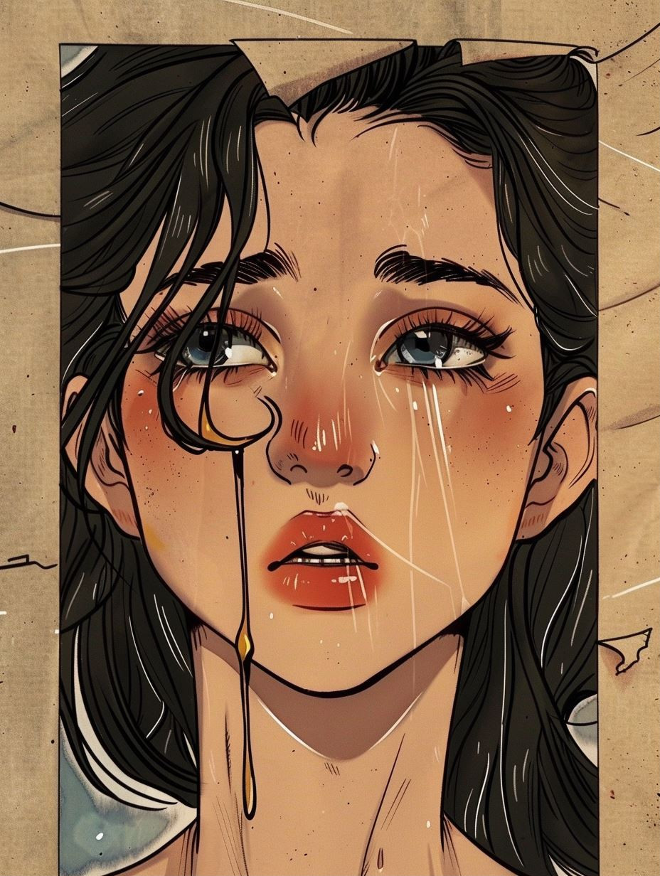 Emotional Expressions in Digital Anime Art - Image 1