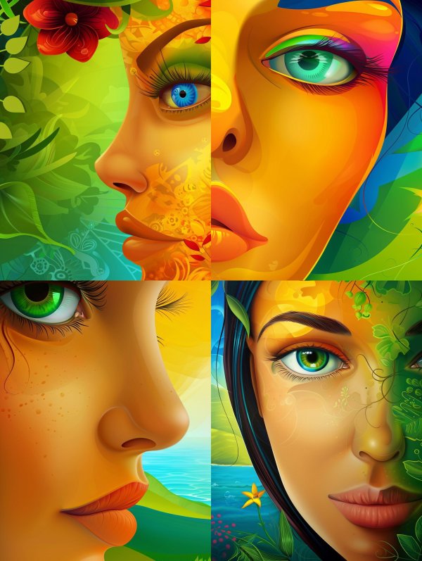 Vibrant Nature Spirit Portraits