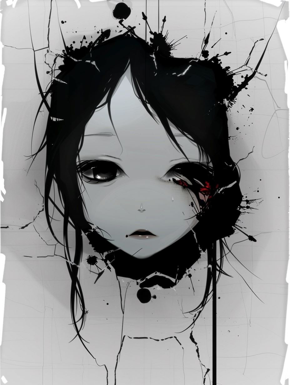 Melancholy Gaze in Heavy Impasto - Image 3