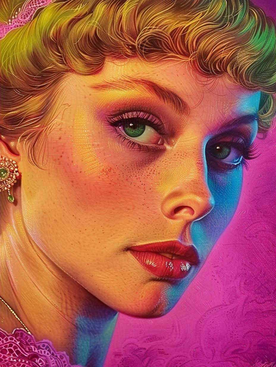 Neon Psychedelic Glamour Portrait - Image 2