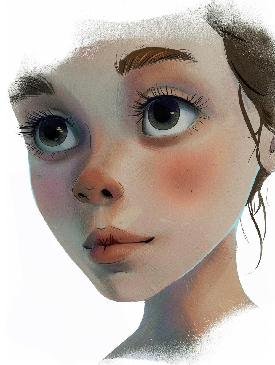 Digital Portrait Studies of a Young Woman - Image 3