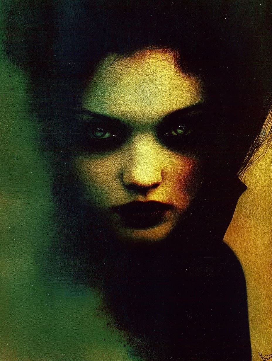 Ethereal Gothic Shadow Portrait - Image 3