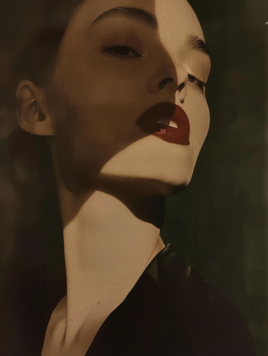 Ethereal Shadow Portrait Study - Image 2