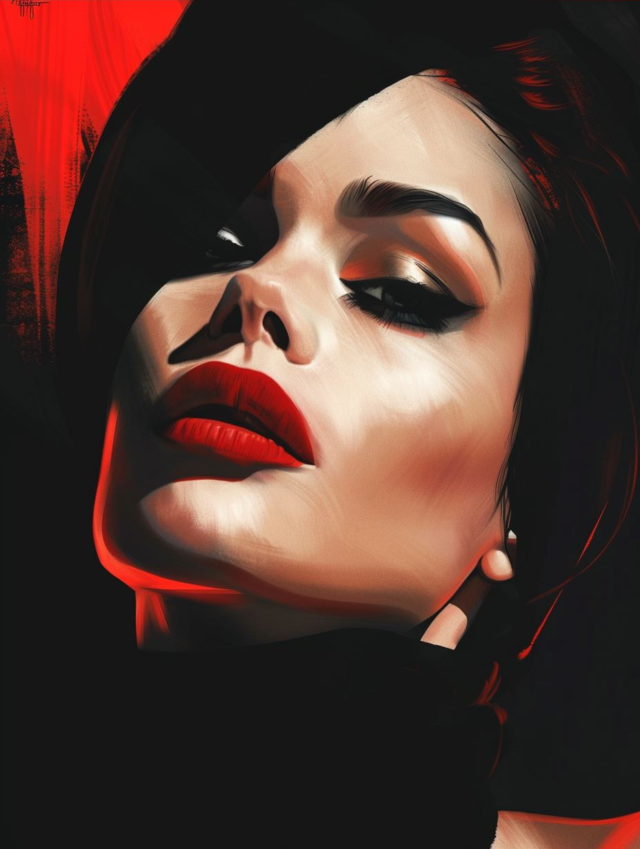 Crimson Noir Cinematic Portraits - Image 3