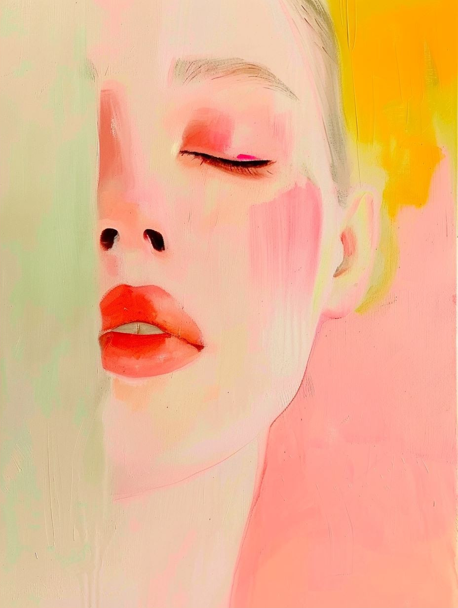 Pastel Dreams: A Four-Panel Portrait Study - Image 2