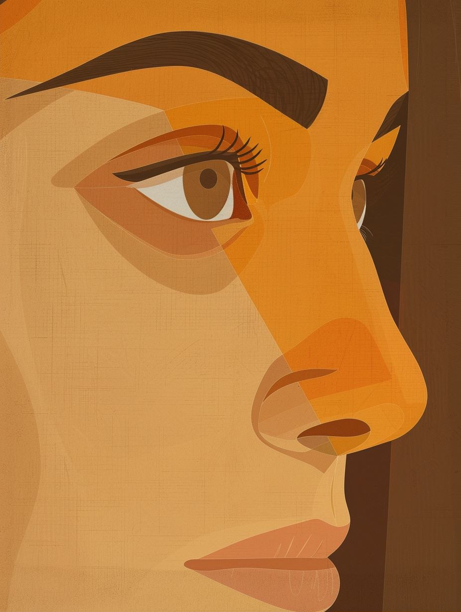 Geometric Amber Portrait Study - Image 2